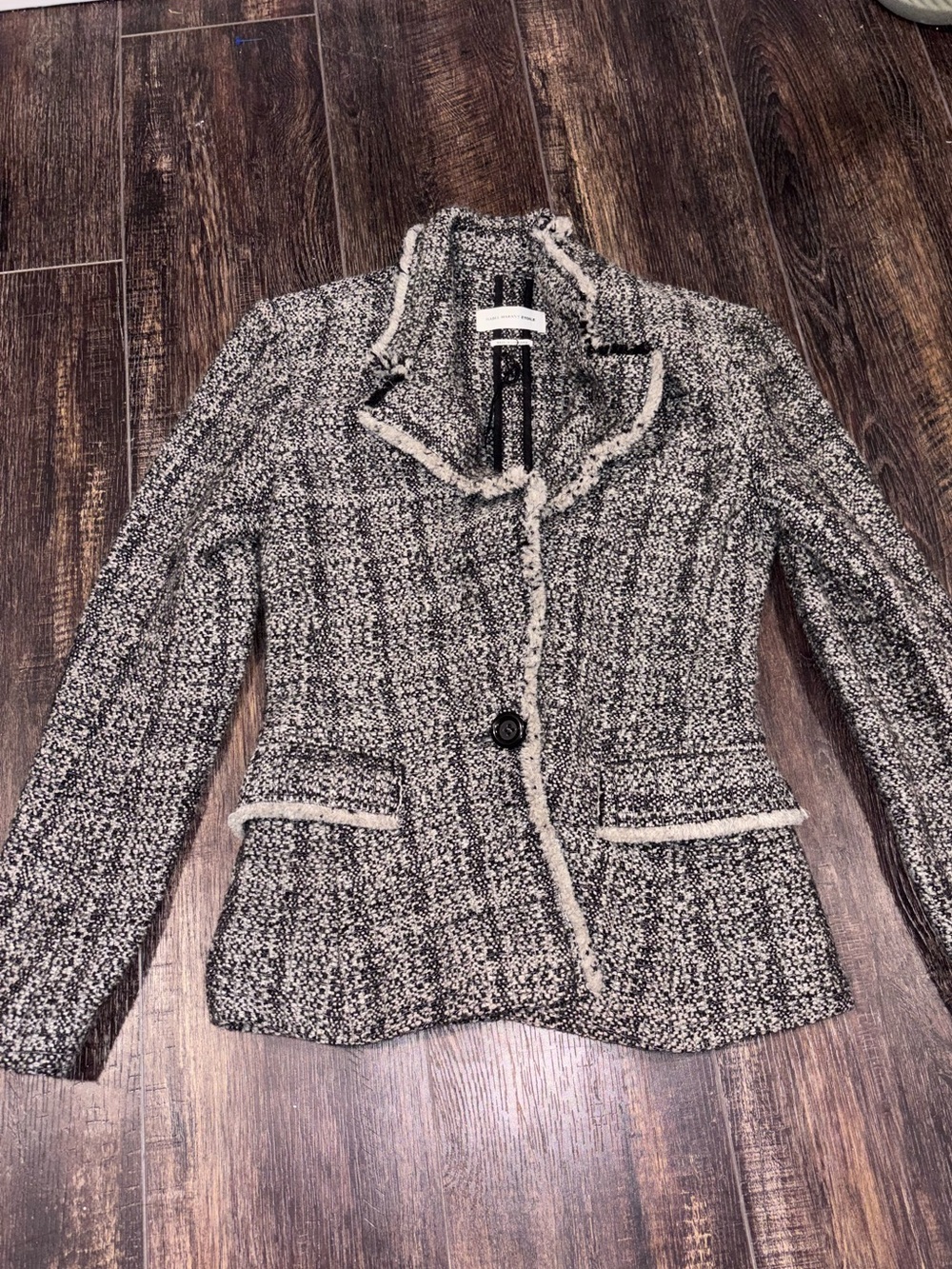 Women's Isabel Marant Etoile Gray Wool Alpaca Knit Blazer